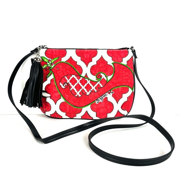 Brighton canvas holiday “Love Dove” crossbody bag - Picture 1 of 4